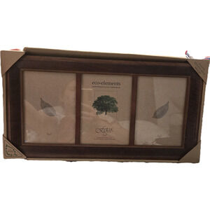 Fetco Eco-Elements Triple Photo Frame Sierra 2-Tone Espresso 5x7